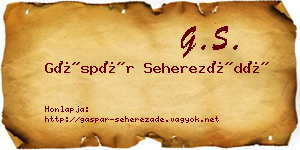 Gáspár Seherezádé névjegykártya