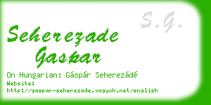 seherezade gaspar business card