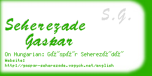 seherezade gaspar business card